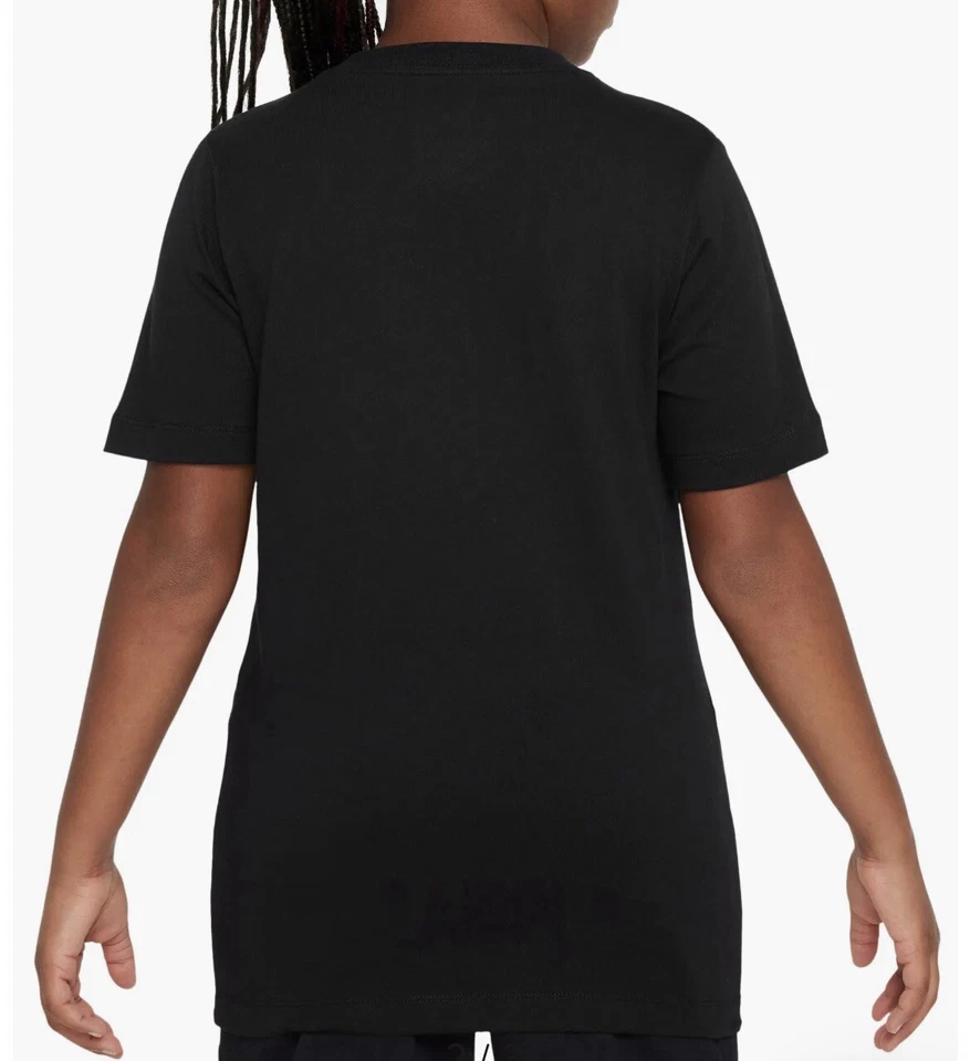Camiseta Nike Niños Gráfica XL Negra Suela de Juego Manga Corta Algodón Elastizado Informal Foto 2 de 4
