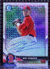 MIKE SHAWARYN  -  2018 BOWMAN CHROME MEGA BOX AUTOGRAPH REFRACTOR 