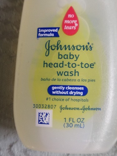4 Johnson's Baby Head-To-Toe Wash & Shampoo 1 fl oz 30ml Travel Size NEW - Picture 2 of 5