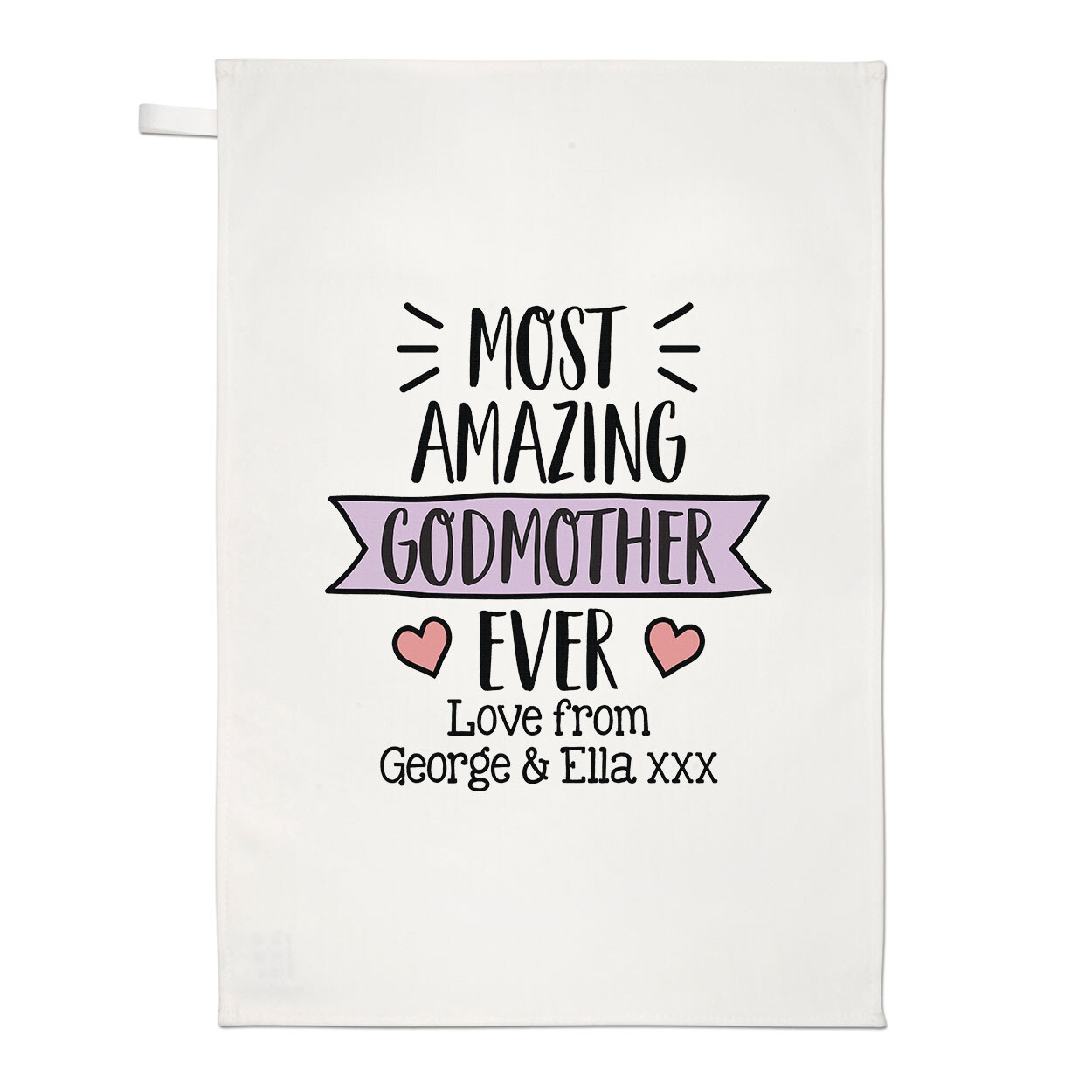 Personalised Most Amazing Godmother Ever Love Tea Towel Best Awesome