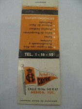 Pochette allumettes - Hotel CAYRE - MERIDA - YUC. - Mexique - (256)
