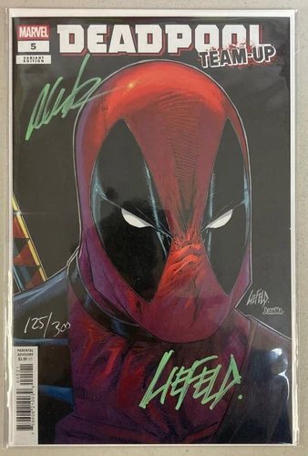 Deadpool Team-Up #5 (2025) VF/NM Liefeld Variant Signed w/ COA Marvel Comics