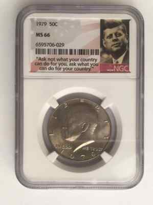 1979 Kennedy Half Dollar - NGC MS66 - JFK "Ask Not" label | eBay
