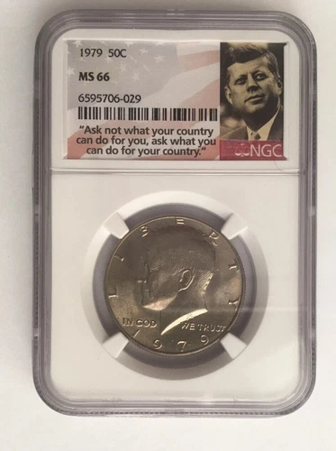 1979 Kennedy Half Dollar - NGC MS66 - JFK "Ask Not" label