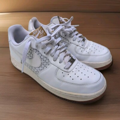 Nike Air Force 1 Low White Perforated Side Panels Gum Men s 8.5  315122-992