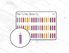1132~~Birthday Candle Planner Stickers