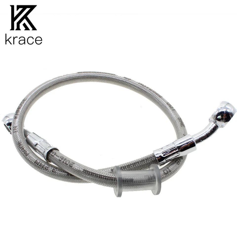 39cm-200cm Motorcycle Brake Hose Oil Line Pipe Hydraulic Stainless Steel Braided - Image 4 of 4