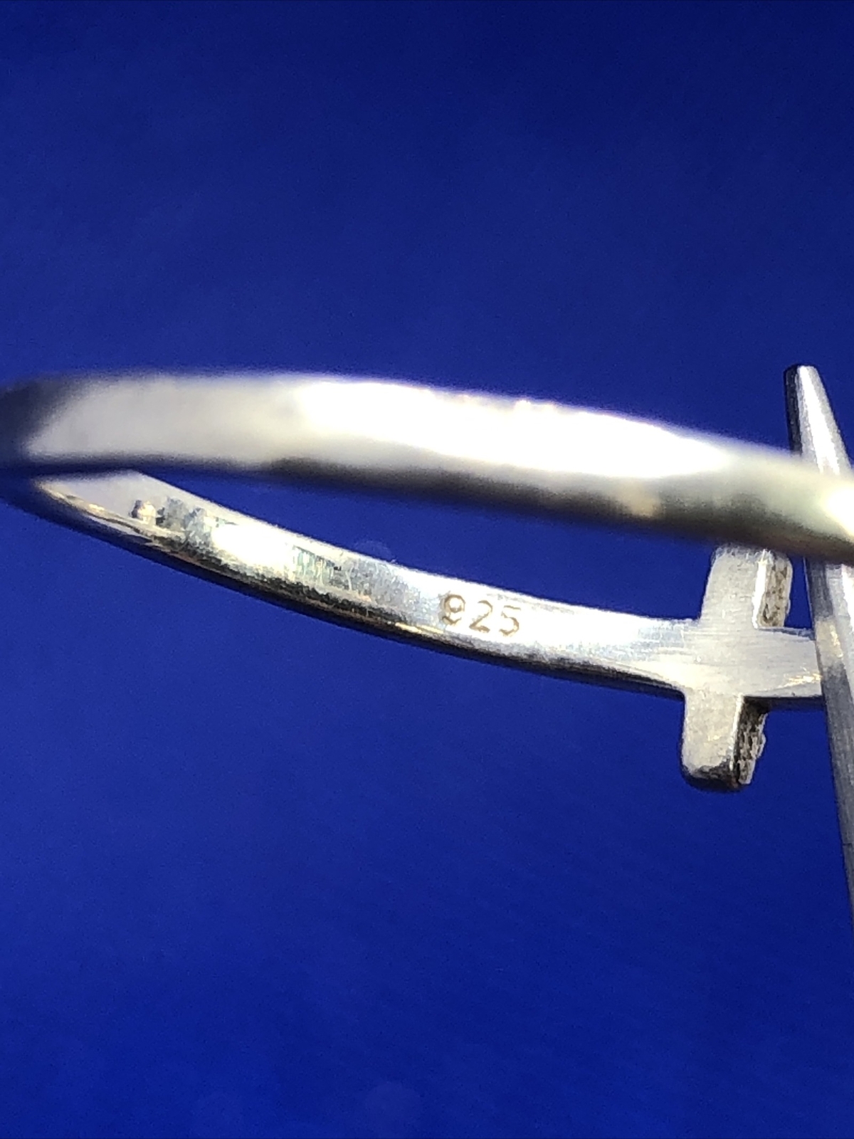 Stackable 925 Sterling Silver Petite Cross Beaded… - image 9