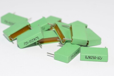 6x ERO MKT 1822 Capacitor, 0.1 μF / 250V, Tone - HiFi - Audio Capacitor, NOS