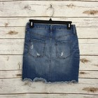 Mossimo Distressed Denim Mini Short Y2K 90s Skirt Size 4 — photo 2
