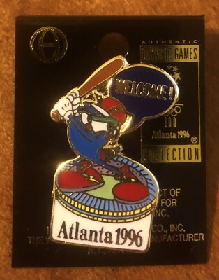 Atlanta 1996 Summer Olympic Games Pin Izzy Logo Softball Themed NEW