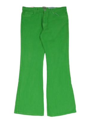 Gallery Dept Logan Flared Denim 33x30 Green Boot Cut High Waist Wide Leg Pants