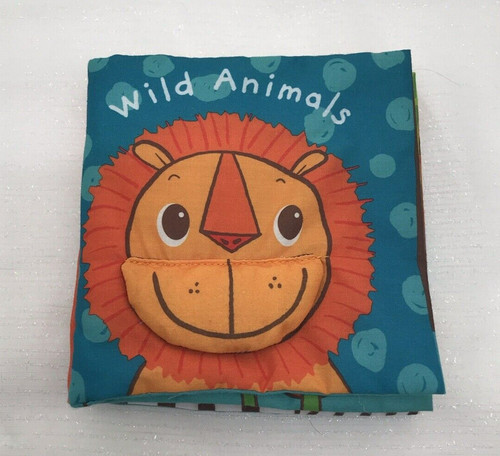 Melissa & Doug Wild Animals Soft Cloth Baby Book Developmental Crinkle Squeak