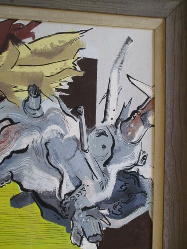 WAYNE LE COM PAINTING CUBIST CUBISM MODERNISM STILL LIFE SKULL EXPRESSIONIST - Picture 4 of 11
