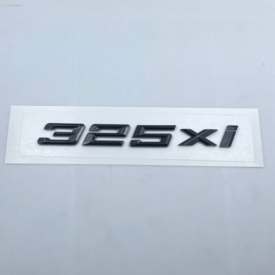 GLOSS BLACK 325Xi REAR Trunk Lid Emblem Badge Letters For BMW E46 E92 E90 F30