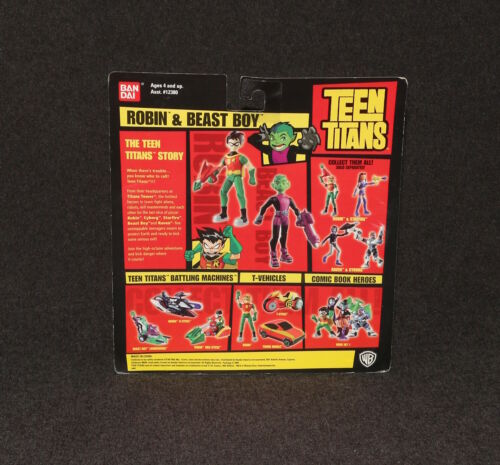 Bandai 2003 Teen Titans Go! Robin Beast Boy 2 Pack MOC - Picture 2 of 3