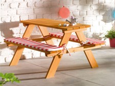 Children's Wooden Picnic Bench