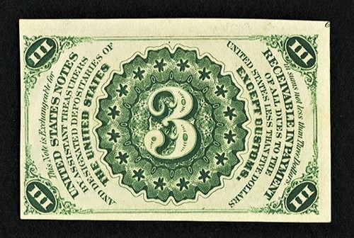 Fractional Currency Fr. 1226 3¢ Third Issue *Choice Crisp Uncirculated!* - Picture 2 of 2