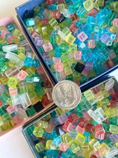 Cube Beads for Jewelry Making 6mm Glass Beads Cube Square Jewelry Making 1 lbs