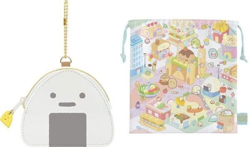 San-X Sumikko Gurashi 'Welcome! Food Kingdom' Mini Pouch & Drawstring Bag Set - Picture 1 of 1
