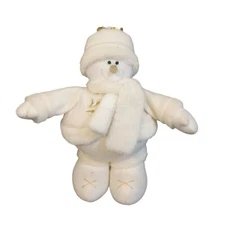 Prima Decoration Snowman Figurine White Scarf Hat Coat For Decor ONLY Gold Nose