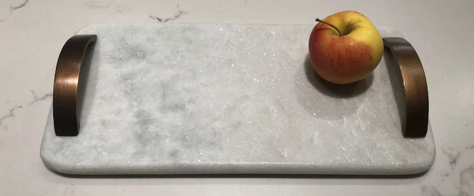 Marble Cheese Tray Rectangular with Handles Imax 95764 Lauren Tray - Image 2 of 4