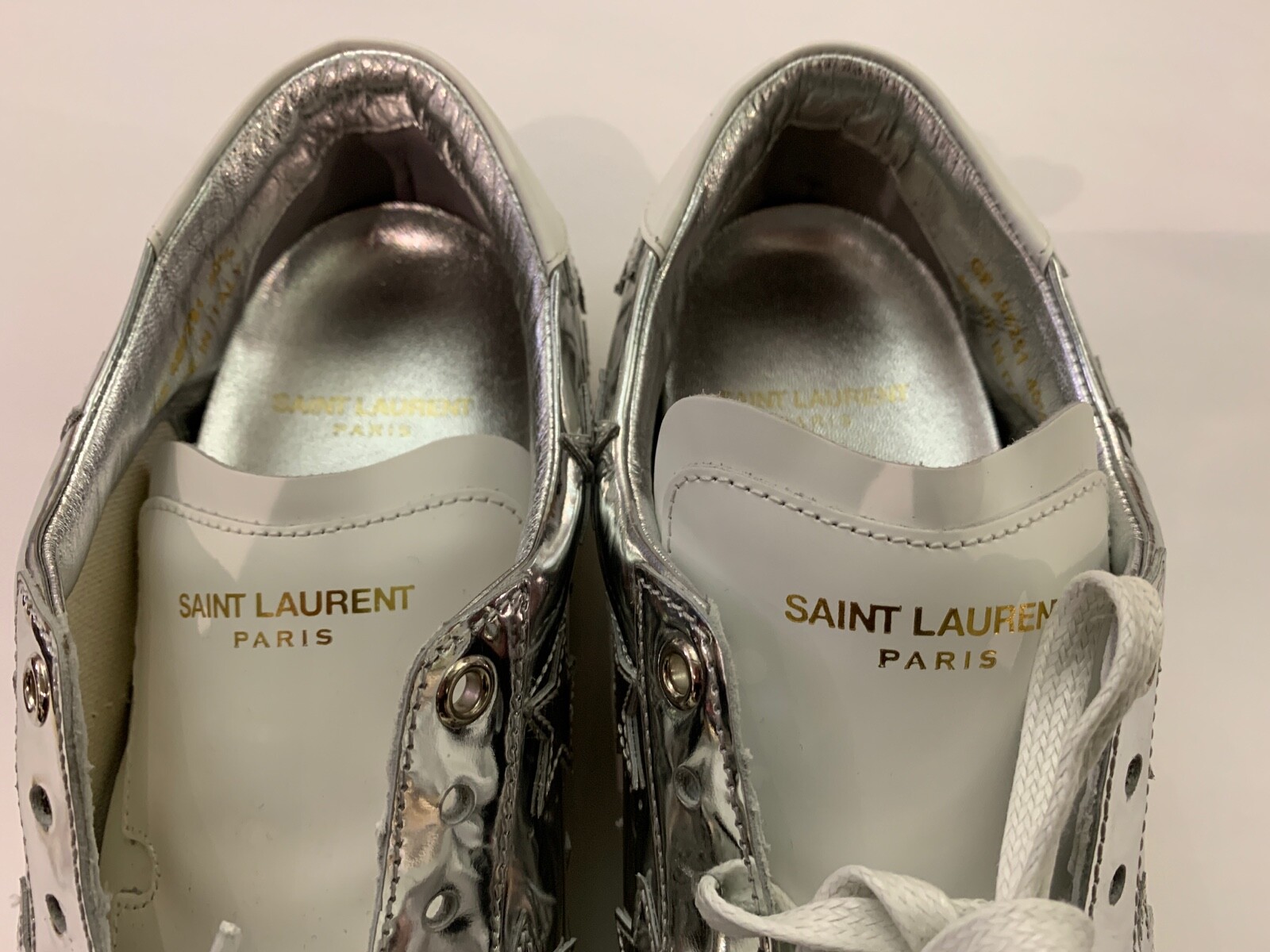 ❤️Sneaker basse Saint Laurent Court Classic Star argento❤️