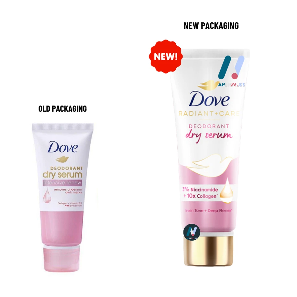 DOVE Dry Serum Deodorant Niacinamide Brighten Renew Collagen 48h Protection 3PCS - Image 3 of 4