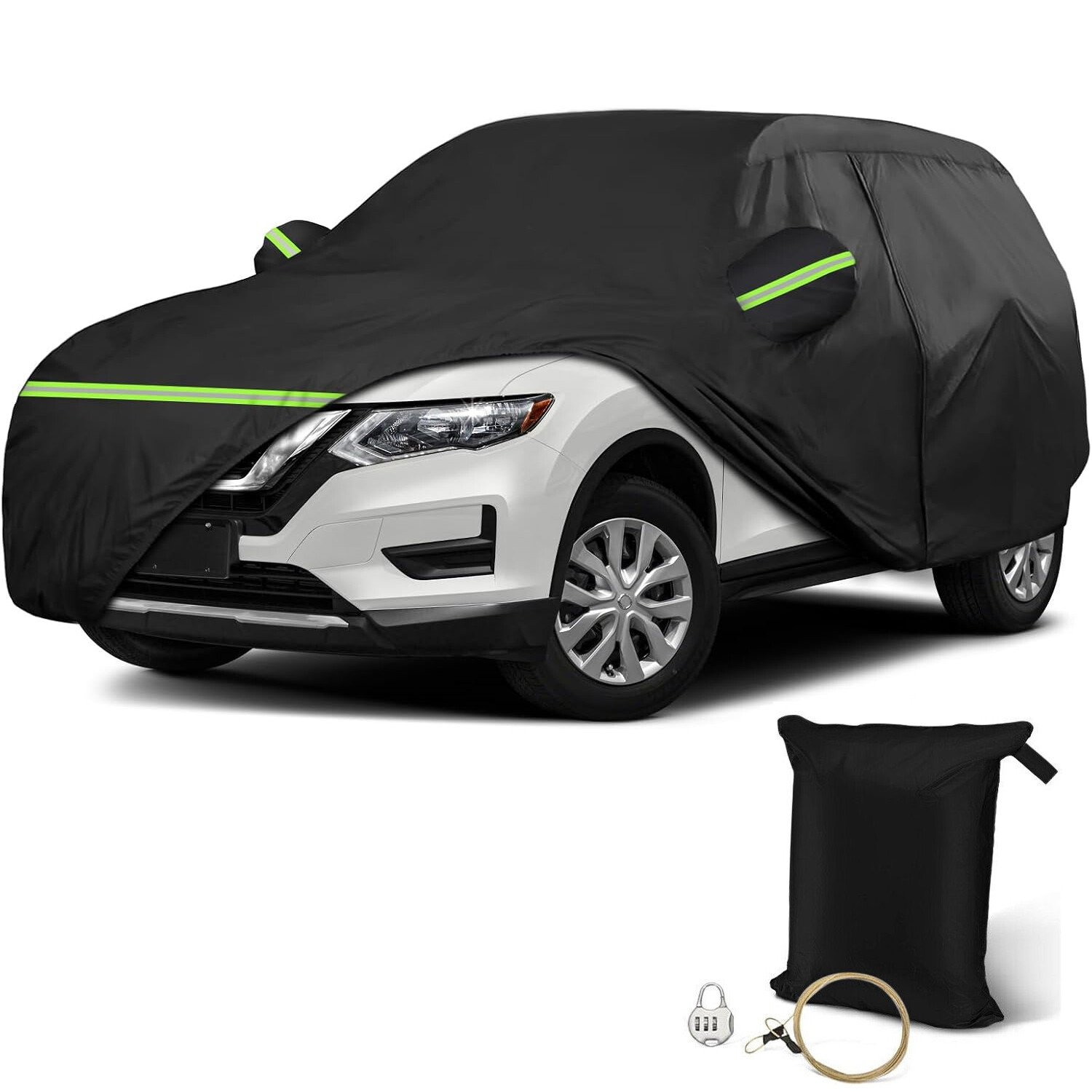 Car Cover for Sedan 196'' Waterproof Full Cover Protection All Weather Outdoor