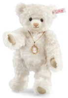 Steiff Carlotta Teddy Bear Smokey White Mohair Jointed 25cm Limited Ed 034763 Steiff Carlotta Teddy Bear Smokey White Mohair Jointed 25cm Limited Ed 034763