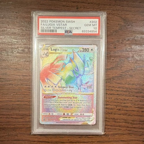 Pokemon Lugia VSTAR Secret Silver Tempest 202/195 Holo 2022 PSA 10
