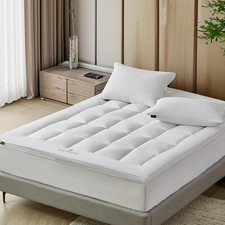 Organic Cotton Queen Mattress Protector with Pillowtop  Deep Pocket