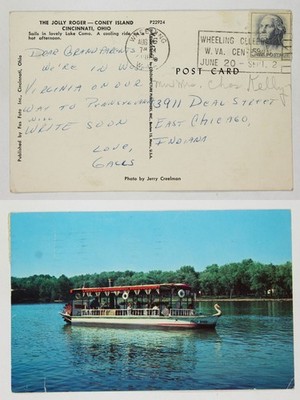 The Jolly Roger Paddlewheel Boat, Coney Island Cincinnati Ohio Lake Como 1965