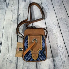 Justin Leather Camera Bag Atztec Western Concho Tassel 2422341311