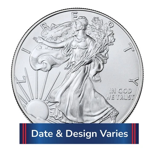 $1 1-oz American Silver Eagle Random Year BU