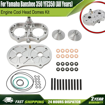 For Yamaha Banshee 350 Billet Aluminum Cool Head Stock 21cc Domes Studs O-Rings