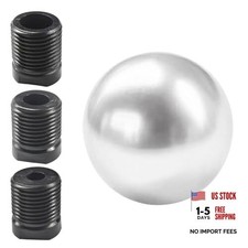 Car Round Ball Gear Shift Knob, Aluminum Alloy Gear Shift Stick Head for Silver