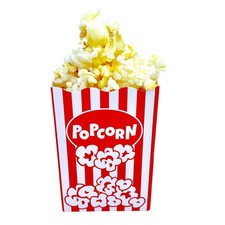 100 Pack Mini Popcorn Box Disposable Container, 4 Inches tall, Cardboard Red ...