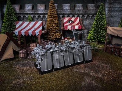 THAT EVIL ONE - SELL SWORDS - CITY STATES - PAVISE CROSSBOWMEN  - WARGAMER Resin