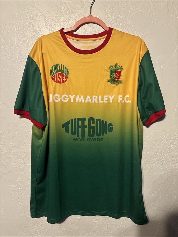 Ziggy Marley F.C. jersey featuring the Tuff Gong Worldwide logo - L