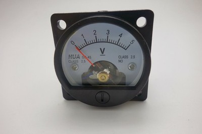 DC 0-5V Analog Voltmeter Analogue Voltage panel meter SO45 directly Connect #md