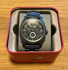 Fossil Herrenuhr Analog Edelstahl schwarz, 24...