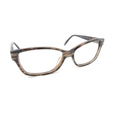 Safilo Emozioni EM4041 DC6 Striped Brown Eyeglasses Frames 54-14 135 Italy Women
