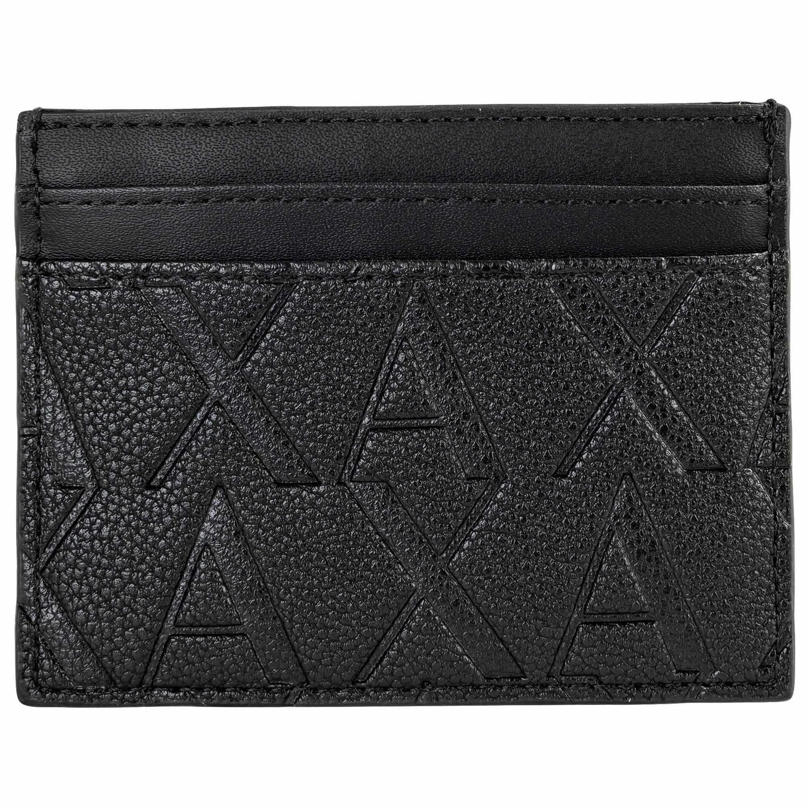 Armani Exchange Men’s Black Card Wallet - Liam Credit Card Holder With Clip