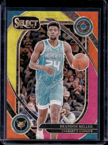 2024-25 Panini Select Brandon Miller Courtside Multi Wave Prizm #/20 Hornets