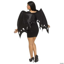 Adult Black/Satin Wings Costume - One Size Fits Most