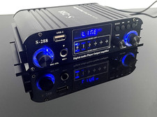 1200W Amplifier Home Audio 4 Channel, Bluetooth5.0 Small Amplifier, Rms 45Wx4, 3