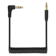 2 Set Cavo Patch 3,5mm Angolo Dritto TRS a TRS Cavo Filo, Nero (da 3P a 3P)