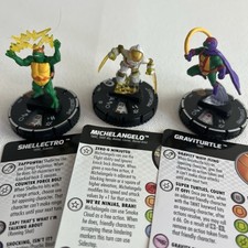 Heroclix Teenage Mutant Ninja Turtles Lot Michelangelo Shellectro  Graviturtle