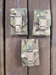 3 X BRITISH ARMY VIRTUS GRENADE POUCHES MTP CAMO MILITARY JOBLOT SURPLUS WEBBING